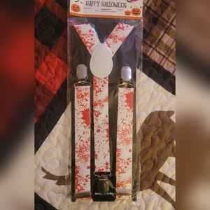 Halloween Blood Splatter Suspenders